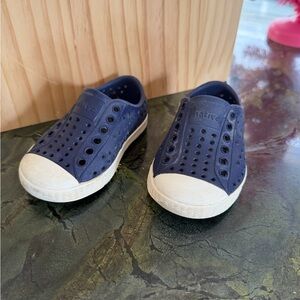 Native Shoes Kids Blue Perforated Sneakers